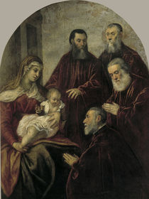 Tintoretto, Madonna mit vier Senatoren von klassik art