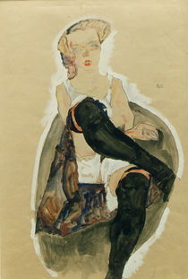 Egon Schiele, Maedchen mit uebereinander.. von klassik art