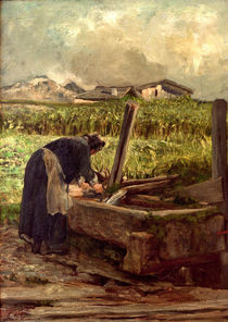 Giovanni Segantini, Die Waescherin by klassik art