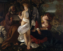 Caravaggio, Ruhe auf der Flucht by klassik art