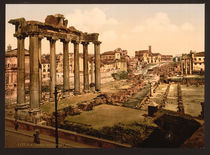 Rom, Forum Romanum, Saturntempel / Foto by klassik art