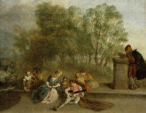 A.Watteau, Belustigung im Freien by klassik art
