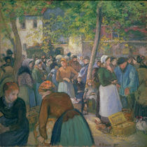 C.Pissarro, Der Gefluegelmarkt von klassik art