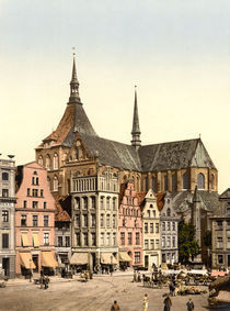 Rostock, Marienkirche / Photochrom by klassik art