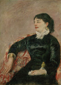 M.Cassatt, Portraet italienische Dame von klassik art