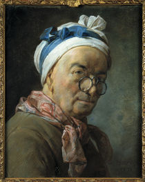 Chardin, Selbstbildnis mit Zwicker von klassik art