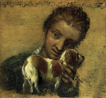 P.Veronese, Junge Frau mit Hund by klassik art