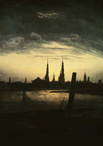 C.D.Friedrich, Stadt bei Mondaufgang1825 by klassik art