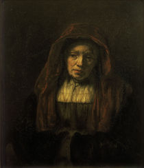 Rembrandt/ Alte Frau mit Kopftuch/ 1654 von klassik art