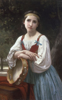 W.A.Bouguereau, Zigeunerin mit Pandero by klassik art