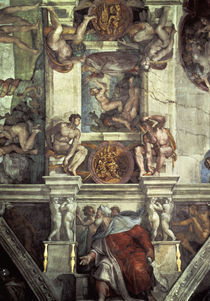 Michelangelo, Erschaffung Evas u.Ezech. by klassik art