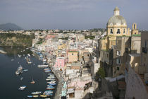 High angle view of a city, Procida, Naples, Campania, Italy von Panoramic Images