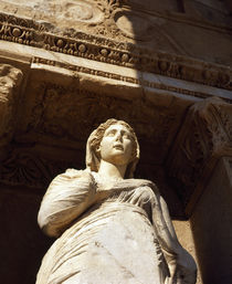 Low angle view of a statue in a library, Celsus Library, Ephesus, Turkey by Panoramic Images