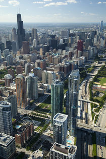 Aerial view of a city by Panoramic Images