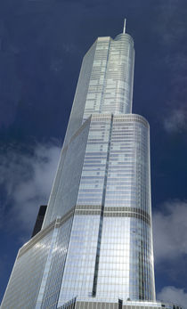 Low angle view of a skyscraper, Trump Tower, Chicago, Cook County, Illinois, USA von Panoramic Images