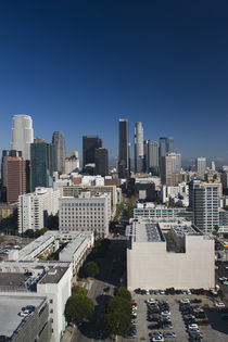 Downtown viewed from West 11th Street at dawn, Los Angeles, California, USA 2010 von Panoramic Images