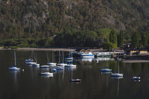 Boats in a lake, Lacar Lake, San Martin De Los Andes, Lake District, Argentina by Panoramic Images