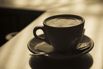 Close-up of a cup of cappuccino, Lugano, Lake Lugano, Ticino, Switzerland by Panoramic Images