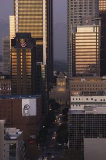 Cityscape at dusk, Los Angeles, California, USA von Panoramic Images