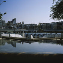 Reflection of sky in water, Les Halles, Paris, France by Panoramic Images