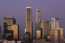 Skyscrapers at dusk, Los Angeles, California, USA von Panoramic Images