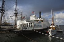 Maritime museum with Ferry Berkeley, San Diego Bay, San Diego, California, USA by Panoramic Images