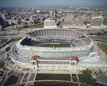 Aerial view of a stadium, Soldier Field, Chicago, Illinois, USA von Panoramic Images