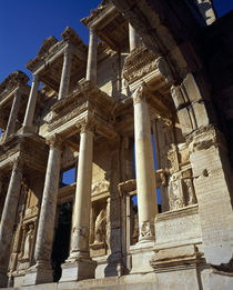 Low angle view of the ruins of a library, Celsus Library, Ephesus, Turkey by Panoramic Images