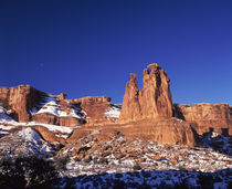 Rock formations on a landscape, Arches National Park, Utah, USA von Panoramic Images