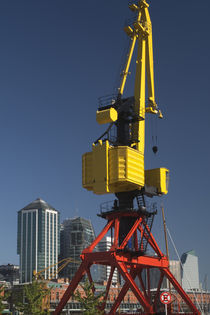Low angle view of a cargo crane, Puerto Madero, Buenos Aires, Argentina by Panoramic Images