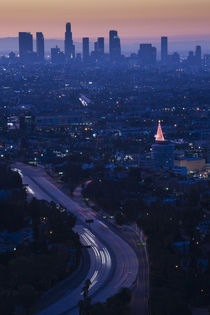 High angle view of highway 101 at dawn by Panoramic Images