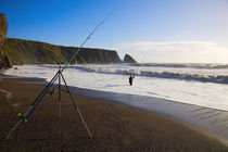 Sea Angling at Ballydowane Beach, Copper Coast, County Waterford, Ireland von Panoramic Images