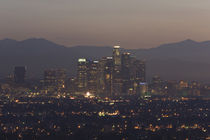 City lit up at dawn, Los Angeles, California, USA von Panoramic Images