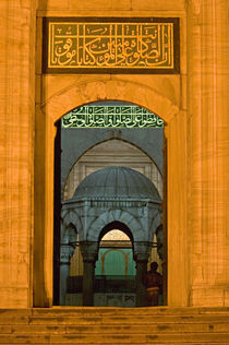 Entrance of a mosque, Blue Mosque, Istanbul, Turkey by Panoramic Images