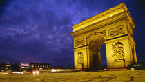 Low angle view of a triumphal arch, Arc De Triomphe, Paris, France by Panoramic Images