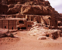 Ruins of cliff dwellings, Petra, Jordan by Panoramic Images