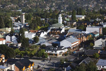 High angle view of a town, San Martin De Los Andes, Lake District, Argentina von Panoramic Images