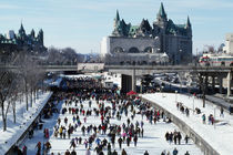 Skaters on Rideau Canal, Ottawa, Canada. by Panoramic Images