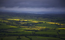 Sunburst over Fields, From Croughaun Hill, County Waterford, Ireland by Panoramic Images