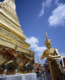 Guardian Statues Wat Phra Kaeo around Golden Chedi by Panoramic Images