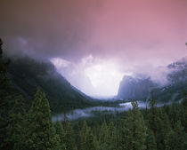 Storm clouds over mountains, Yosemite National Park, California, USA by Panoramic Images