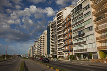 Apartments along a road, Rambla Mahatma Gandhi, Montevideo, Uruguay by Panoramic Images