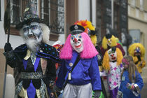 People in costumes, Fasnacht Festival, Basel, Switzerland by Panoramic Images