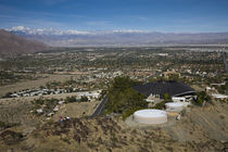 High angle view of a town in a valley by Panoramic Images