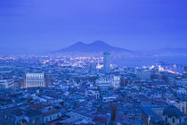 High angle view of a city, Naples, Campania, Italy by Panoramic Images