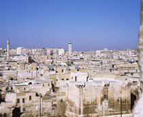 High angle view of a city, Damascus, Syria von Panoramic Images