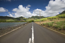 Highway at a coast, Grand Sable, Mauritius von Panoramic Images