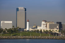 City viewed from a port, Long Beach, Los Angeles County, California, USA von Panoramic Images