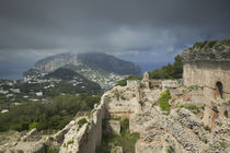 Old ruins of a palace, Villa Jovis, Capri, Naples, Campania, Italy von Panoramic Images