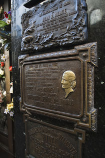 Tombstone of Eva Duarte Peron in a cemetery by Panoramic Images